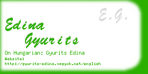 edina gyurits business card